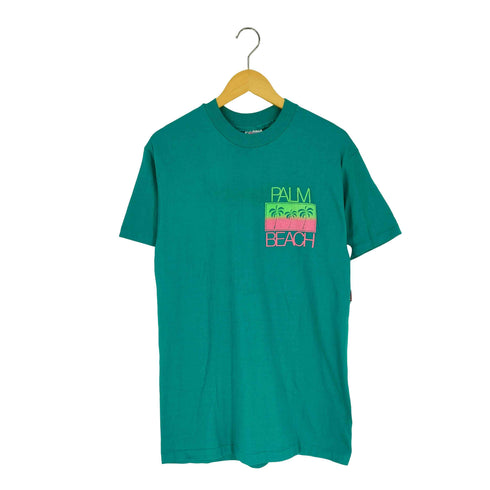 ヘインズ Hanes 90S USA製 クルーネック ヤシの木 ビーチ Tシャツ メンズ import:M