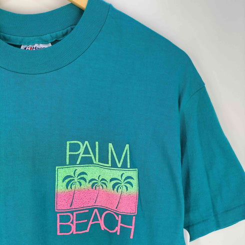 ヘインズ Hanes 90S USA製 クルーネック ヤシの木 ビーチ Tシャツ メンズ import:M