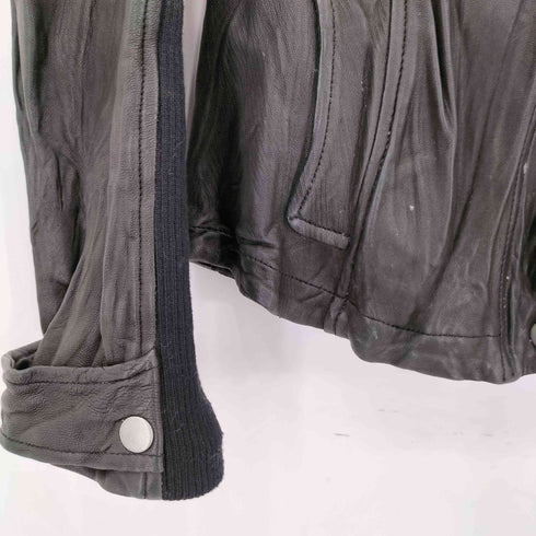 LEFUA LEA ラムレザー スリム レザージャケット Y2K レディース 2