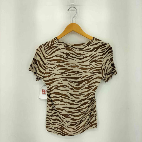 TRISTANO ONOFRI ゼブラ柄 ストレッチ クルーネックTシャツ レディース 40