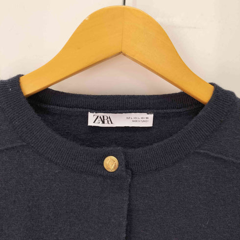 ザラ ZARA ゴールドボタンニットカーディガン レディース import:L
