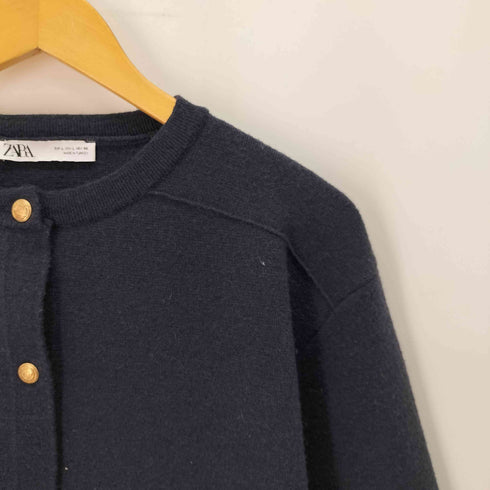 ザラ ZARA ゴールドボタンニットカーディガン レディース import:L