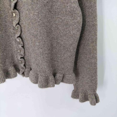 ザラ ZARA フリルトリム ニットカーディガン レディース import:L