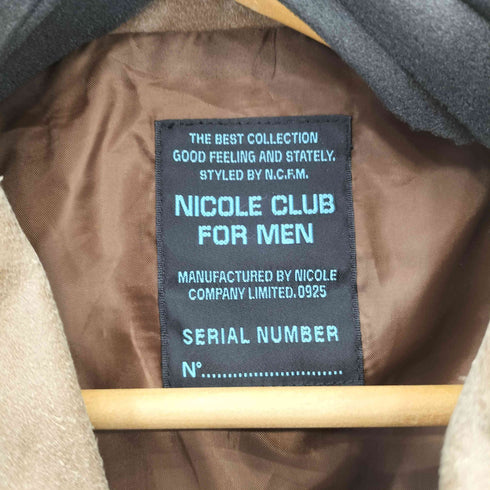 ニコルクラブフォーメン NICOLE CLUB FOR MEN アクリルコーティング加工 コットン テーラードジャケット メンズ 46