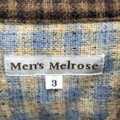 メンズメルローズ MENS MELROSE 両フラップ パッチワークシャツ メンズ JPN:3