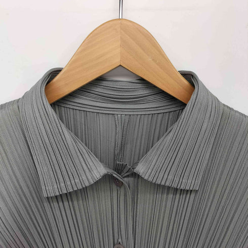 プリーツプリーズイッセイミヤケ PLEATS PLEASE ISSEY MIYAKE ロングスリーブ プリーツ シャツ レディース JPN:4
