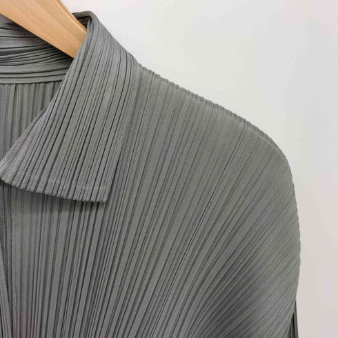 プリーツプリーズイッセイミヤケ PLEATS PLEASE ISSEY MIYAKE ロングスリーブ プリーツ シャツ レディース JPN:4