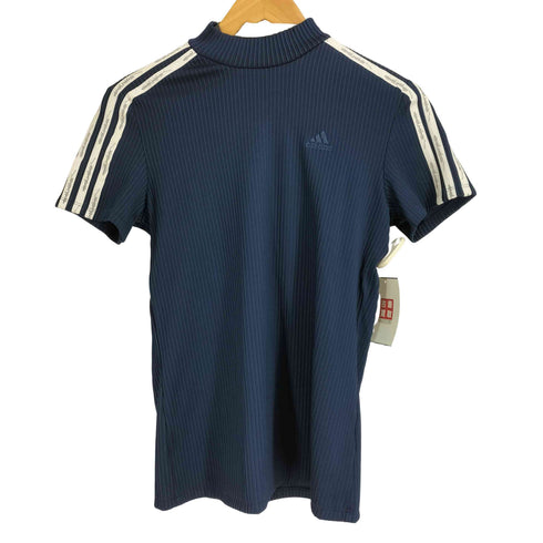 アディダス adidas ストライプデザイン ゴルフ S/S シャツ レディース import:M
