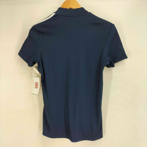 アディダス adidas ストライプデザイン ゴルフ S/S シャツ レディース import:M