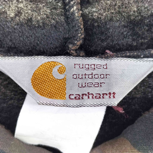 カーハート Carhartt 三角タグ 裏地 フリース ポンチング スウェット カモ ジップアップ パーカー メンズ