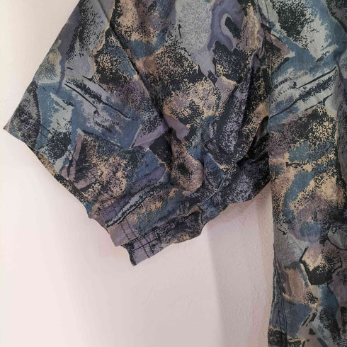 PURE 総柄シルクシャツ メンズ L