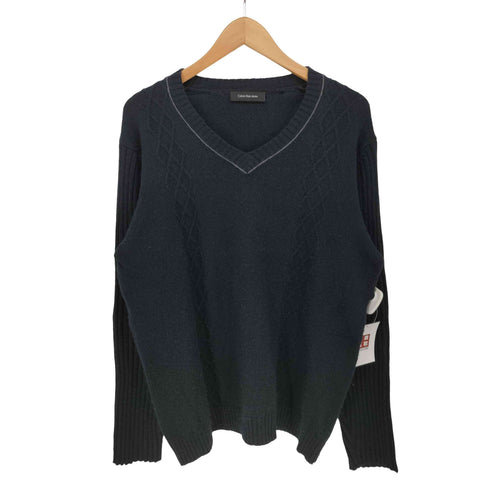 カルバンクラインジーンズ Calvin Klein Jeans ケーブル編み Vネック コットン ニット メンズ import:M