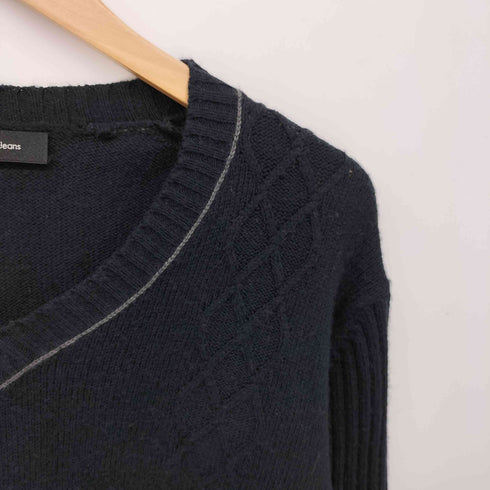 カルバンクラインジーンズ Calvin Klein Jeans ケーブル編み Vネック コットン ニット メンズ import:M