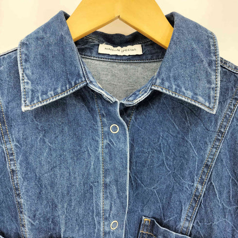 メゾンスペシャル MAISON SPECIAL Back Strap Denim Shirt レディース FREE