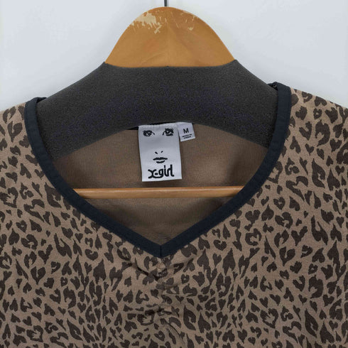 エックスガール X-girl FRONT GATHERED L/S BABY TEE レディース JPN:M