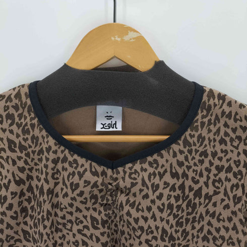 エックスガール X-girl FRONT GATHERED L/S BABY TEE レディース JPN:M