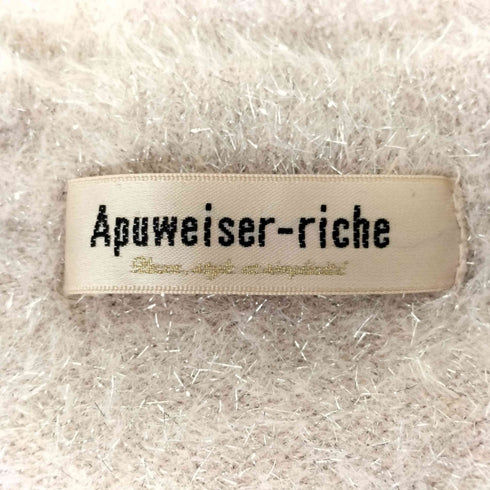 アプワイザーリッシェ Apuweiser riche クロップドラメシャギーカーディガン レディース
