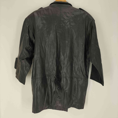 cow leather カウレザーダブルブレストハーフコート メンズ FREE