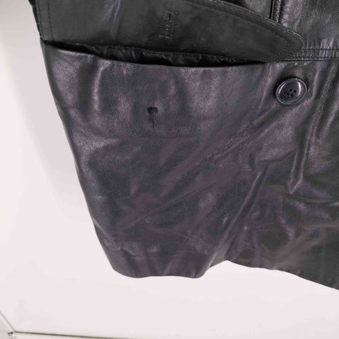 cow leather カウレザーダブルブレストハーフコート メンズ FREE