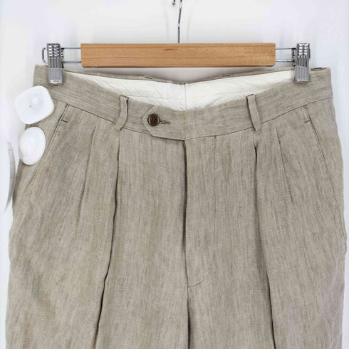 ボスヒューゴボス BOSS HUGO BOSS ドイツ製 リネン 2タック スラックス メンズ JPN:48