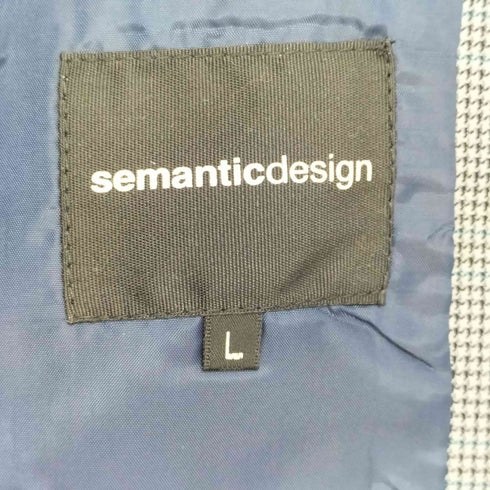 セマンティックデザイン semanticdesign 袖ギャザー ハンドトゥース テーラードジャケット メンズ JPN:L