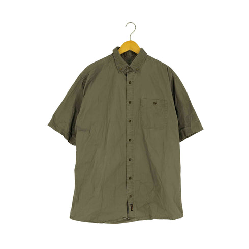 ウールリッチ WOOLRICH コットン 半袖 ボタンダウンシャツ メンズ import:L