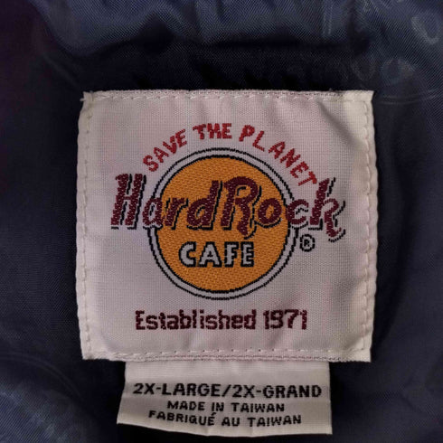 ハードロックカフェ Hard Rock Cafe フロント刺繍 ナイロンピステ メンズ 2xl
