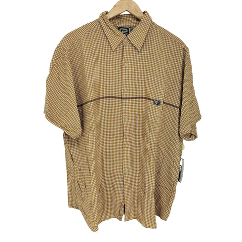 R2 hardcore 90-00s レーヨン混 チェックパターン メンズ import:XL