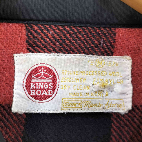 SEARS KING ROAD 70S バッファローチェック ウール シャツ メンズ import:M