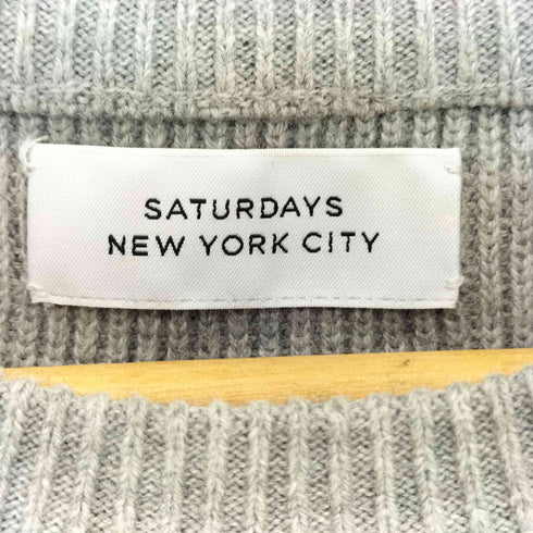 サタデーズニューヨークシティ Saturdays NYC クルーネック コットン ニットセーター メンズ import:S