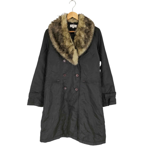 ミッシェルクラン MICHEL KLEIN ファー付きロングコート レディース JPN:40