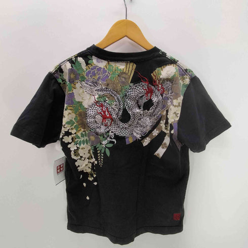 カラクリダマシイ 絡繰魂 和柄 龍 刺繍 Tシャツ メンズ JPN:M