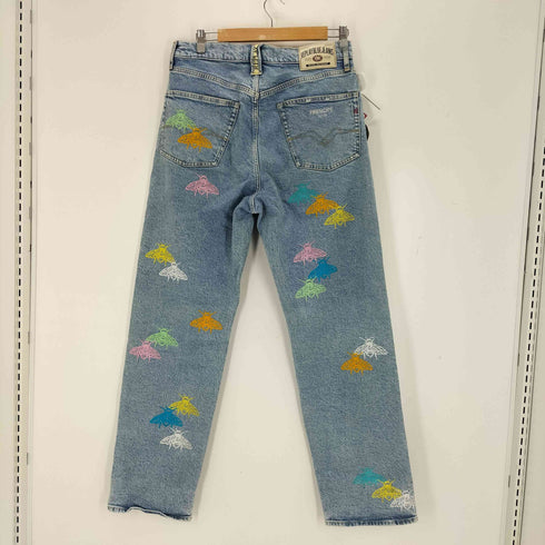 リプレイ REPLAY BEE MY DENIM M9Z1 STRAIGHT FIT フロッキープリントカスタムデニム メンズ W32 L32