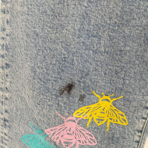 リプレイ REPLAY BEE MY DENIM M9Z1 STRAIGHT FIT フロッキープリントカスタムデニム メンズ W32 L32