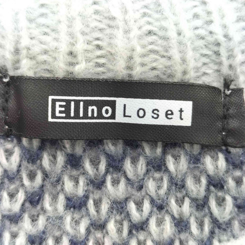 エルノロゼット Ellno Loset モヘアタッチシャギー柄ニット メンズ import:L