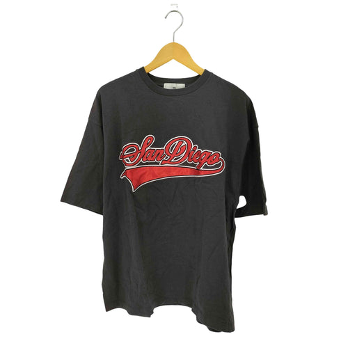 ILLS ビッグシルエット サテン刺繍 カレッジTシャツ メンズ import:M