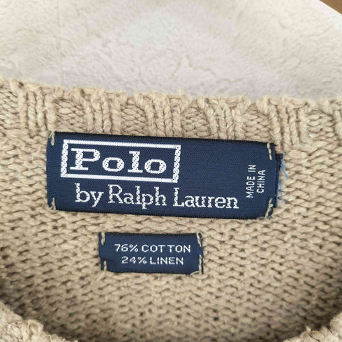 ポロバイラルフローレン Polo by RALPH LAUREN ポニー刺繍 リネン混 コットンニット トップス メンズ