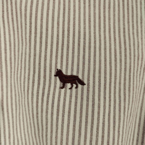 メゾンキツネ MAISON KITSUNE OX ストライプシャツ メンズ 34
