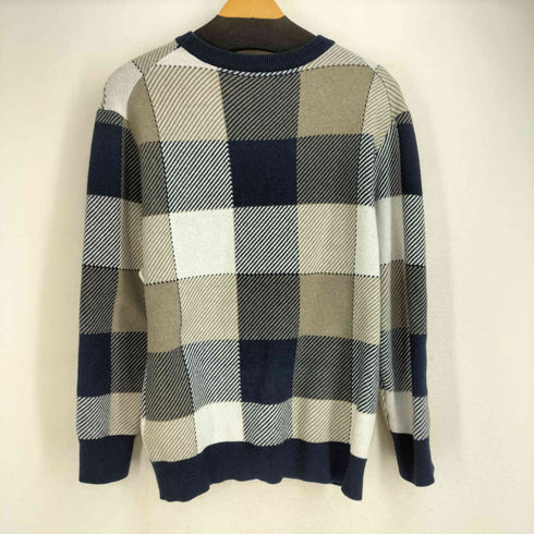 シップス SHIPS カシミヤ混 コットンチェック クルーネック ニット メンズ import:S