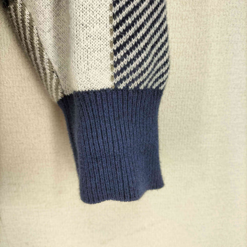 シップス SHIPS カシミヤ混 コットンチェック クルーネック ニット メンズ import:S