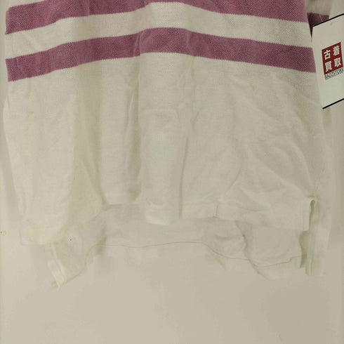 アイゾッドラコステ IZOD LACOSTE フロントロゴ ボーダー鹿の子ポロシャツ メンズ JPN:M