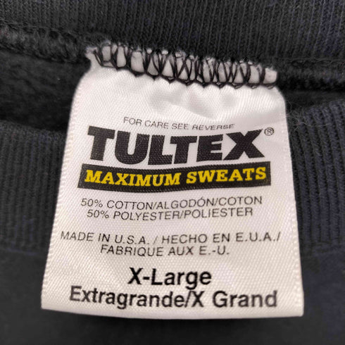 タルテックス TULTEX 90s USA製 フロントプリント スウエットトレーナー メンズ XL