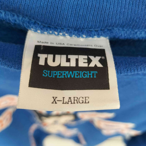 タルテックス TULTEX 90s USA製 三段プリント スウエットトレーナー メンズ XL