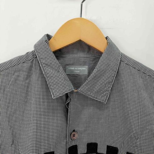 コムデギャルソンオム COMME des GARCONS HOMME 90s AD1996 97ss 田中オム ブロック刺繍 L/S チェック シャツ メンズ