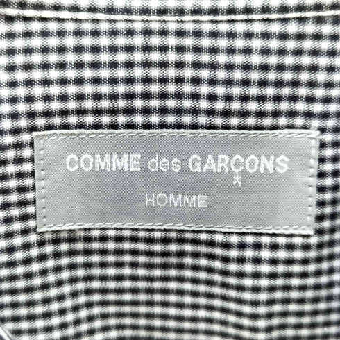 コムデギャルソンオム COMME des GARCONS HOMME 90s AD1996 97ss 田中オム ブロック刺繍 L/S チェック シャツ メンズ
