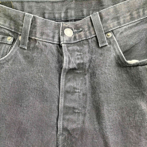 リーバイス Levis 00S 501ストレートブラックデニムパンツ ボタン裏4090 後染め メンズ 33/30
