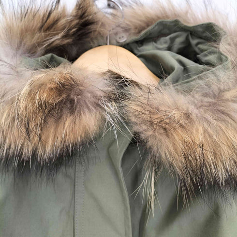 MERCURYBIJOU racoon fur ラクーンファー付モッズコート sweet レディース F