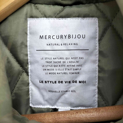 MERCURYBIJOU racoon fur ラクーンファー付モッズコート sweet レディース F