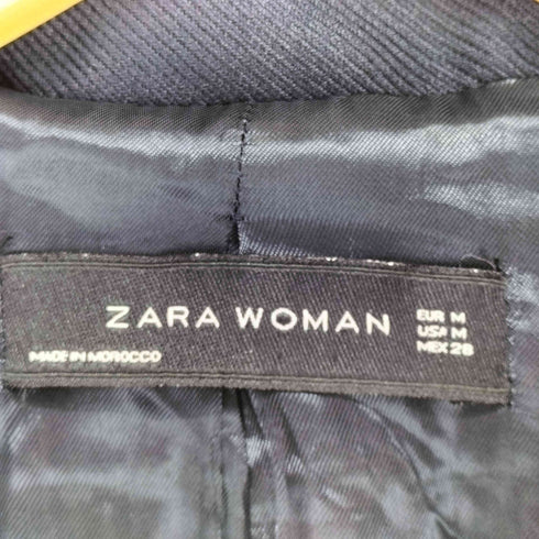 ザラ ZARA WOMAN 刺繍バッチ付チェスターコート レディース M