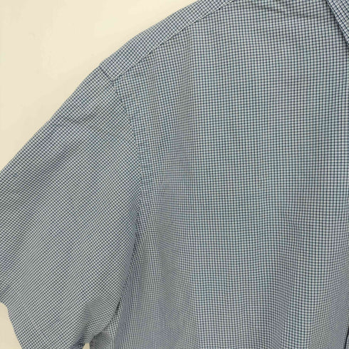 ラルフローレン RALPH LAUREN 90S BOB CAMP マイクロ チェックS/S オープンカラー 切り替え ボタンダウン シャツ メンズ import:XL